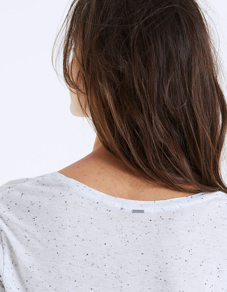 Camiseta moteada pico visual Melrose Avenue mujer-5