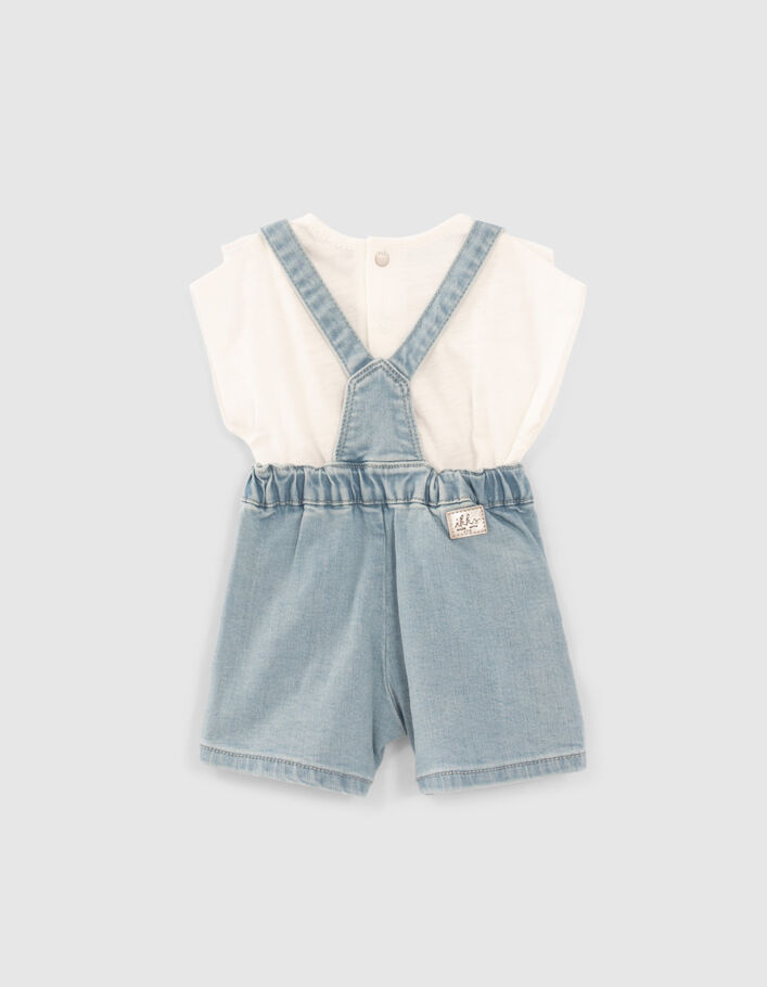 Baby girls’ denim dungarees & T-shirt outfit - IKKS