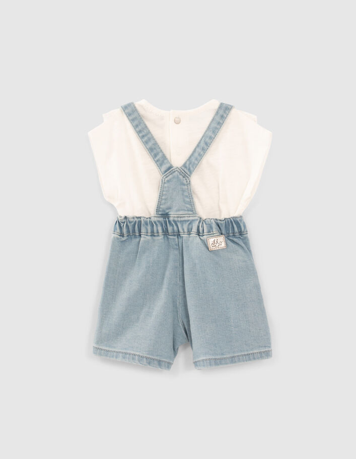 Ensemble salopette en jean et T-shirt bébé fille - IKKS