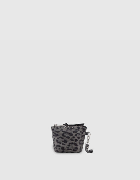 Mini estuche 1440 Toy gris leopardo mujer