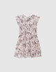 Vestido color crudo Ecovero&reg; estampado cachemira ni&ntilde;a-1