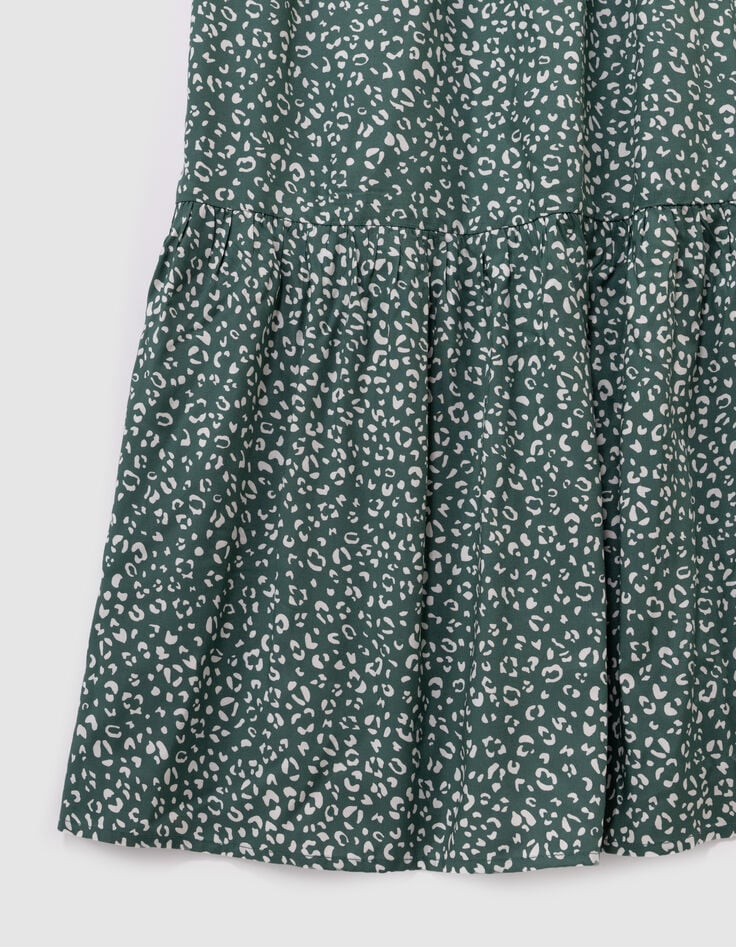 Langes grünes Kleid mit schmalen Trägern Leoprint-8 Langes grünes Kleid mit schmalen Trägern Leoprint-8