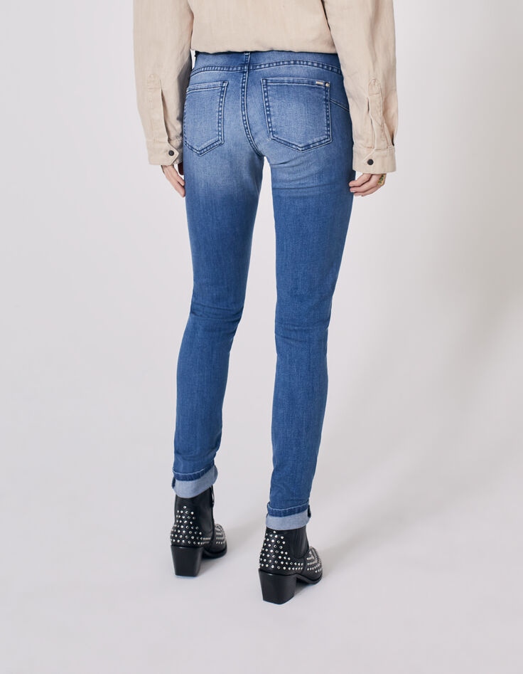 Vaqueros azules slim sculpt up mid waist joyas bolsillos mujer-3