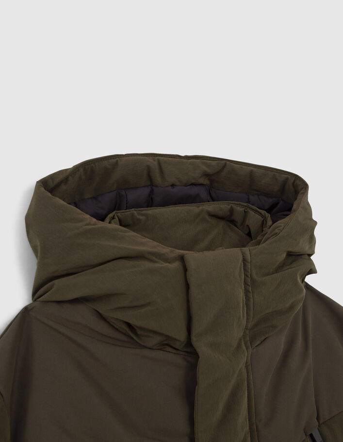Parka kaki maxi zips waterproof garçon-3