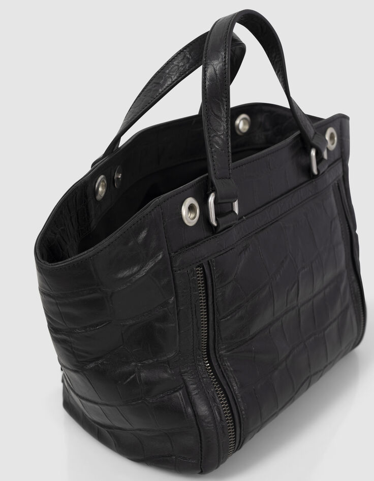 Sac cabas 1440 MEDIUM CROCO matelassé chevron femme-6
