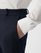 Pantalon de costume SLIM marine maille Milano Homme-5