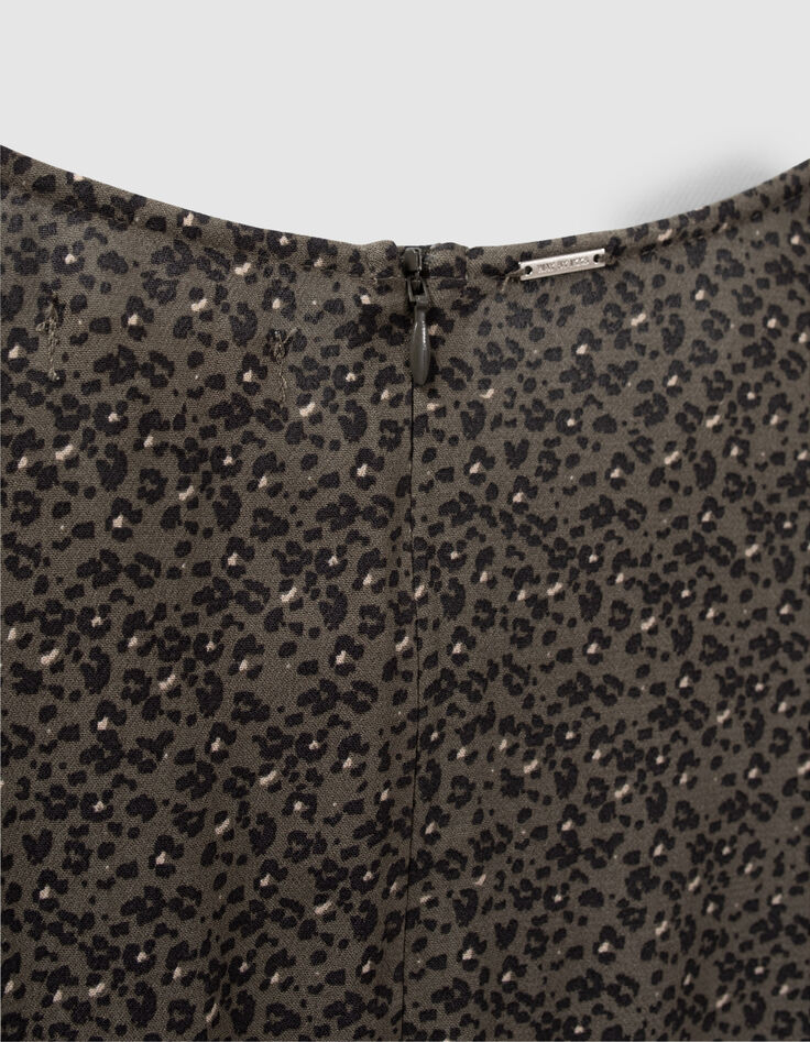 Girls’ khaki leopard print LENZING™ ECOVERO™ dress-6