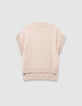 Beige tricot spencer meisjes-1