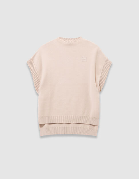 Beige tricot spencer meisjes - IKKS