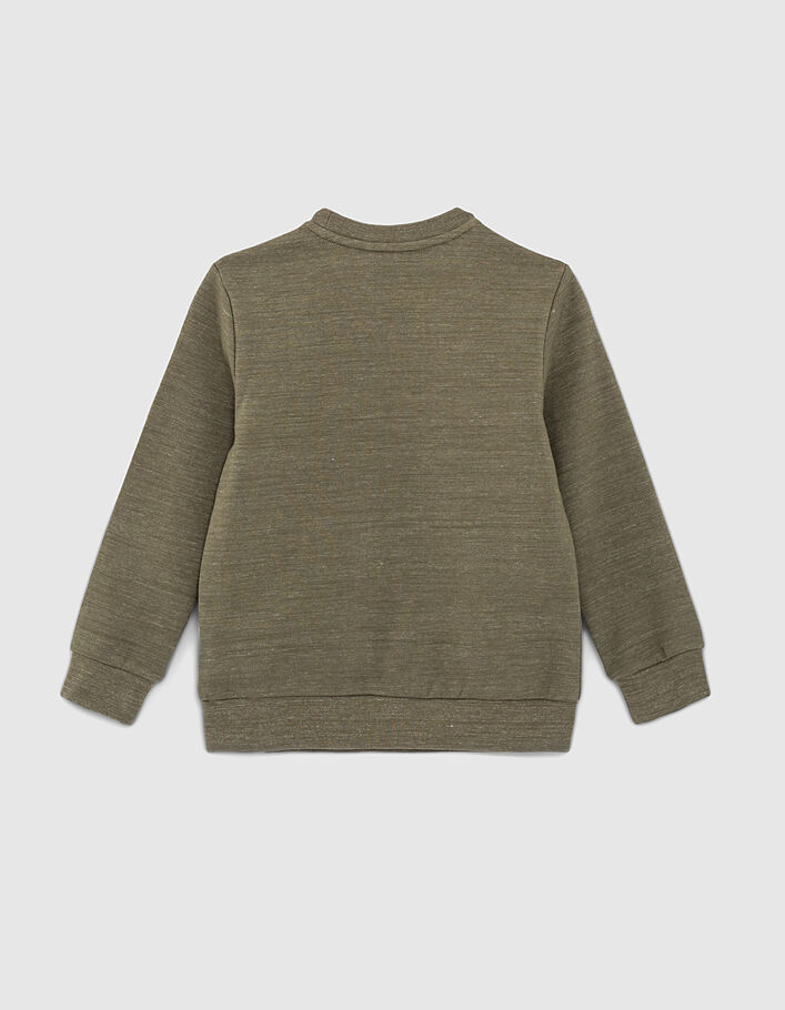 Khaki Essential organic cotton fleece sweatshirt-2