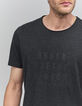 Gestreept antraciet heren-T-shirt met boodschap-3