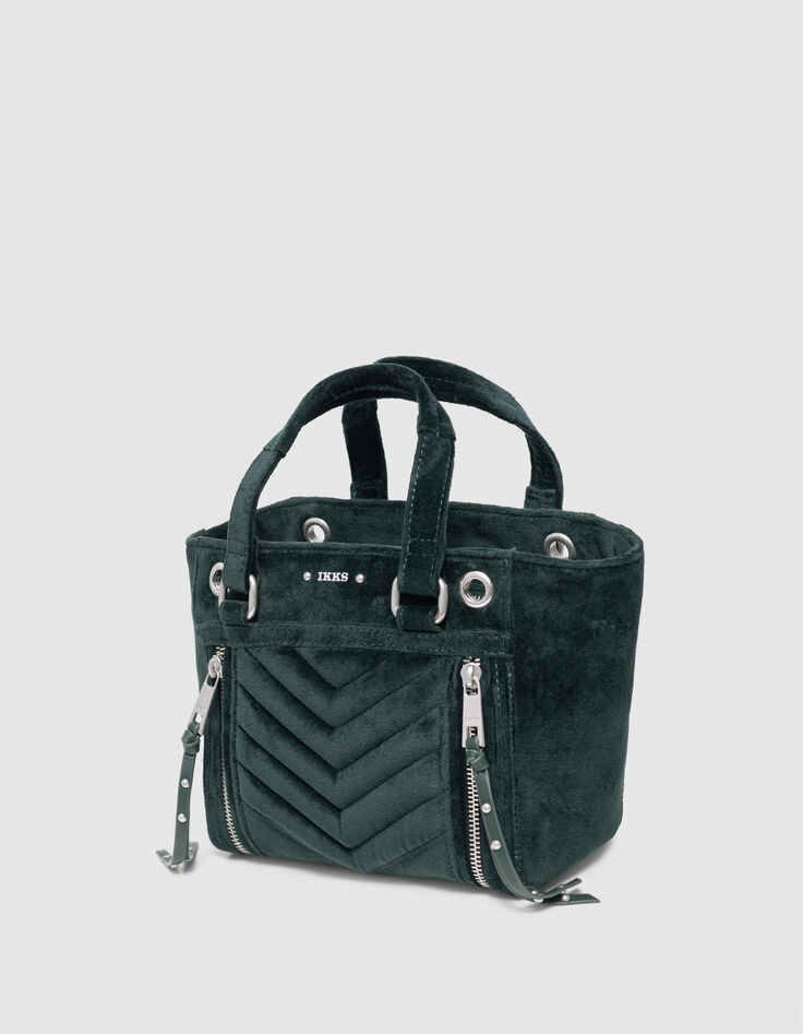 Tas 1440 groen fluweel Maat Klein Vrouw-6 Tas 1440 groen fluweel Maat Klein Vrouw-6