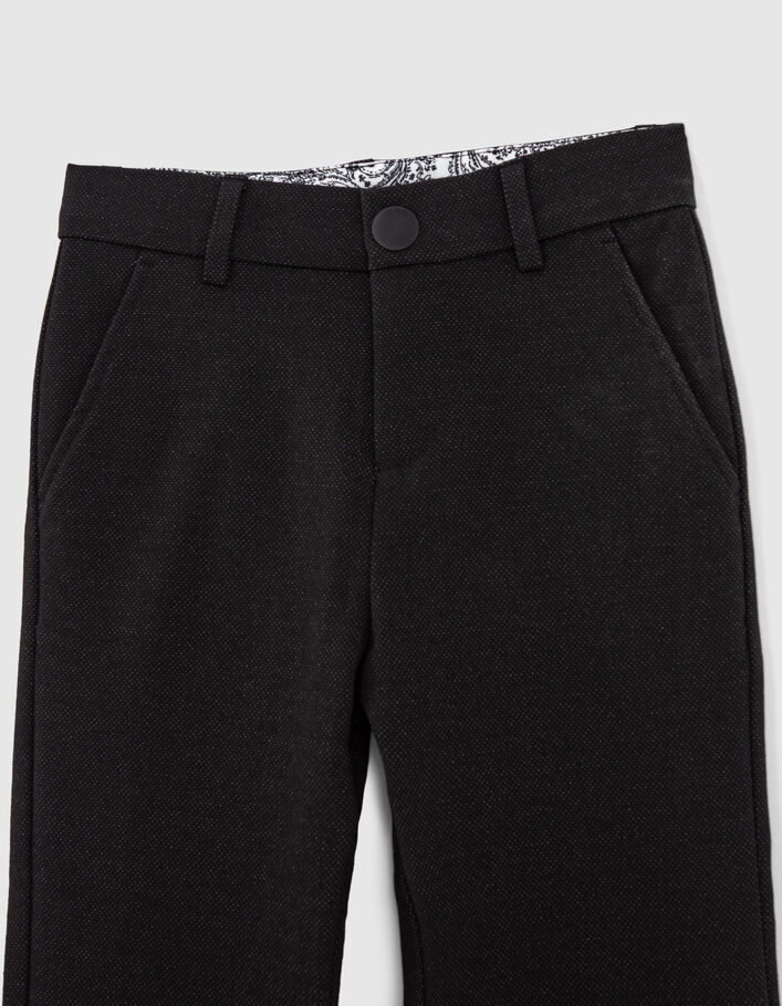 Boys’ black semi-plain occasionwear suit trousers - IKKS