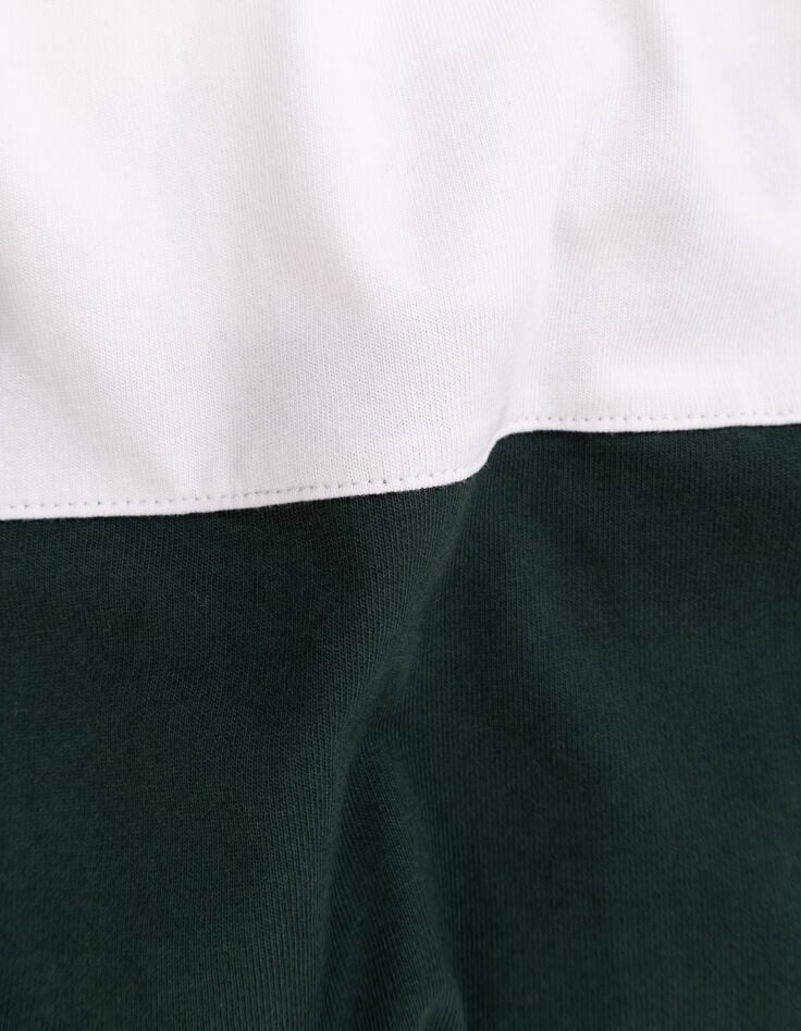Boys’ green long-sleeved polo shirt, print and embroidery-10 Boys’ green long-sleeved polo shirt, print and embroidery-10