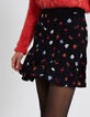Falda negra estampado floral I.Code-5