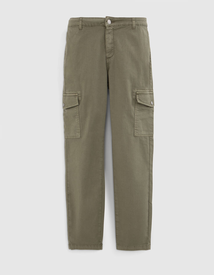 Kaki battle jeans cropped Dames-1