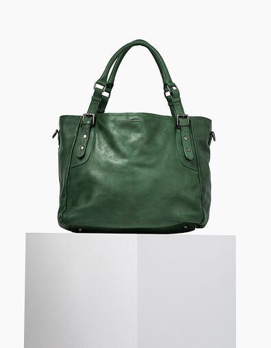 Sac cabas The Artist en cuir vert femme - IKKS