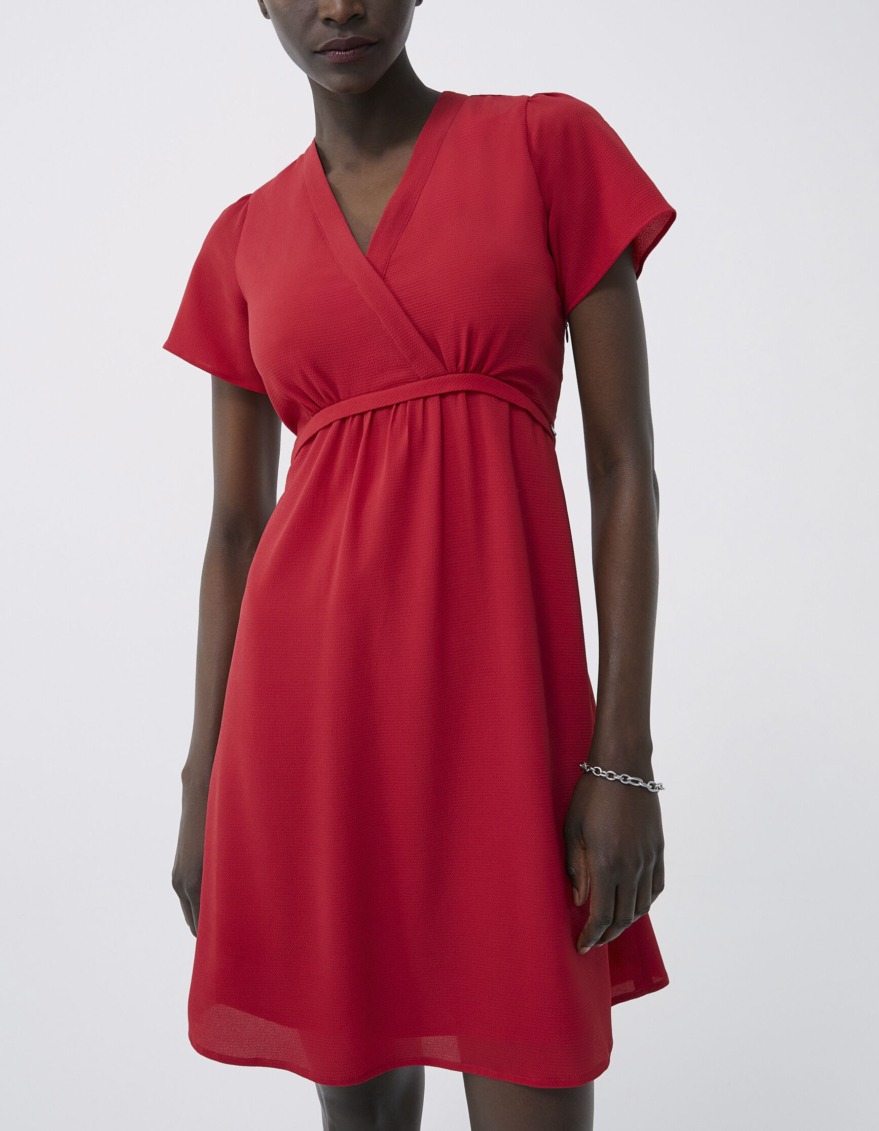 Robe rouge vermillon hot sale