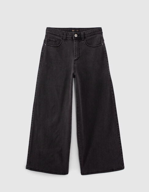 Vaqueros anchos negros delavados cropped niña - IKKS