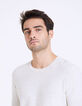 Men's natural slub knit sweater-4