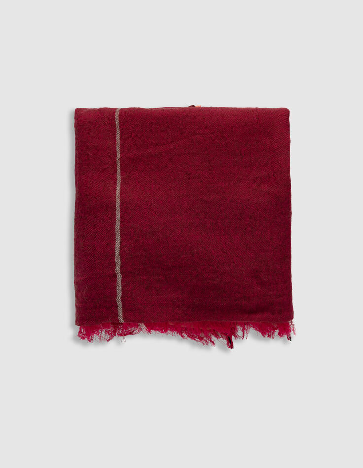 Fular rojo cuadros mujer-3