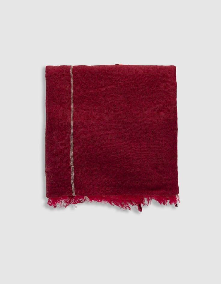 Fular rojo cuadros mujer-3 Fular rojo cuadros mujer-3