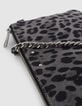 Dament&auml;schchen 111 aus grauem Leder mit Leopardentupfen-3