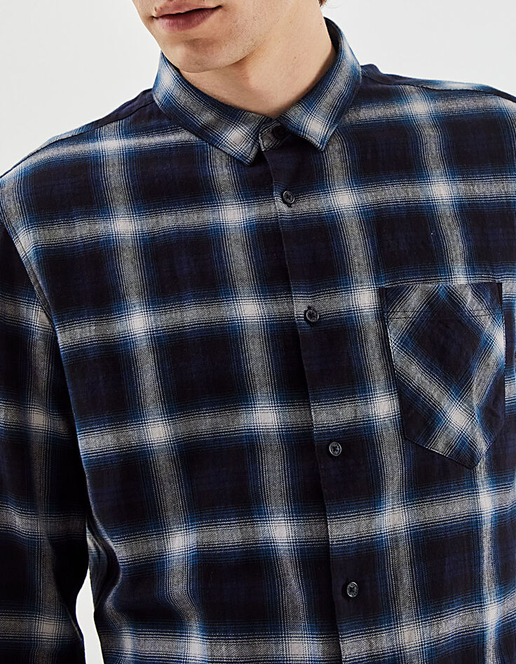 Chemise REGULAR duck blue à carreaux Homme-4