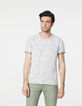 Camiseta caqui estampado hojas Hombre-2