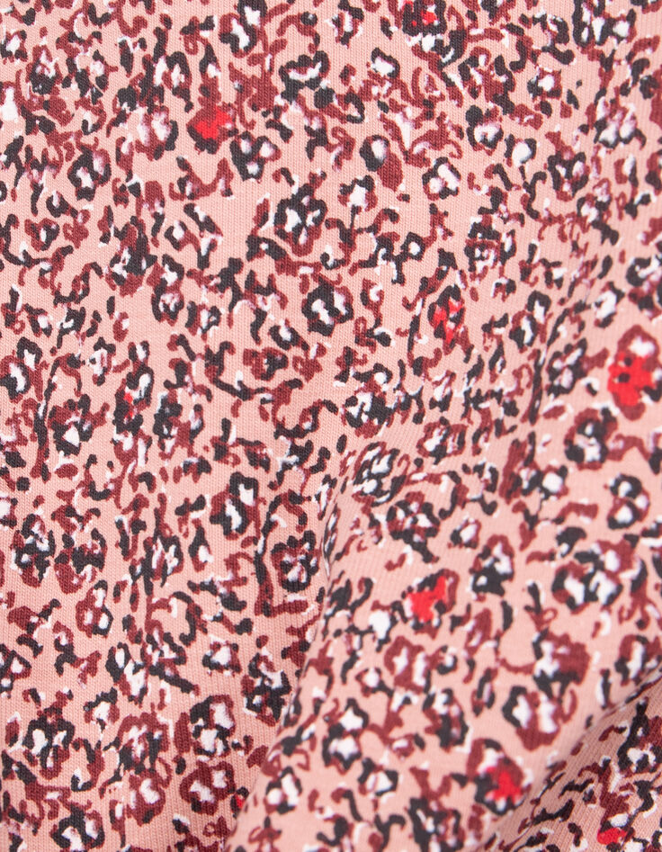 Rosa Leggings mit Blumendruck für Mädchen-6