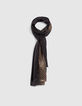 Men&rsquo;s black Pure Edition double polka dot silk scarf-3