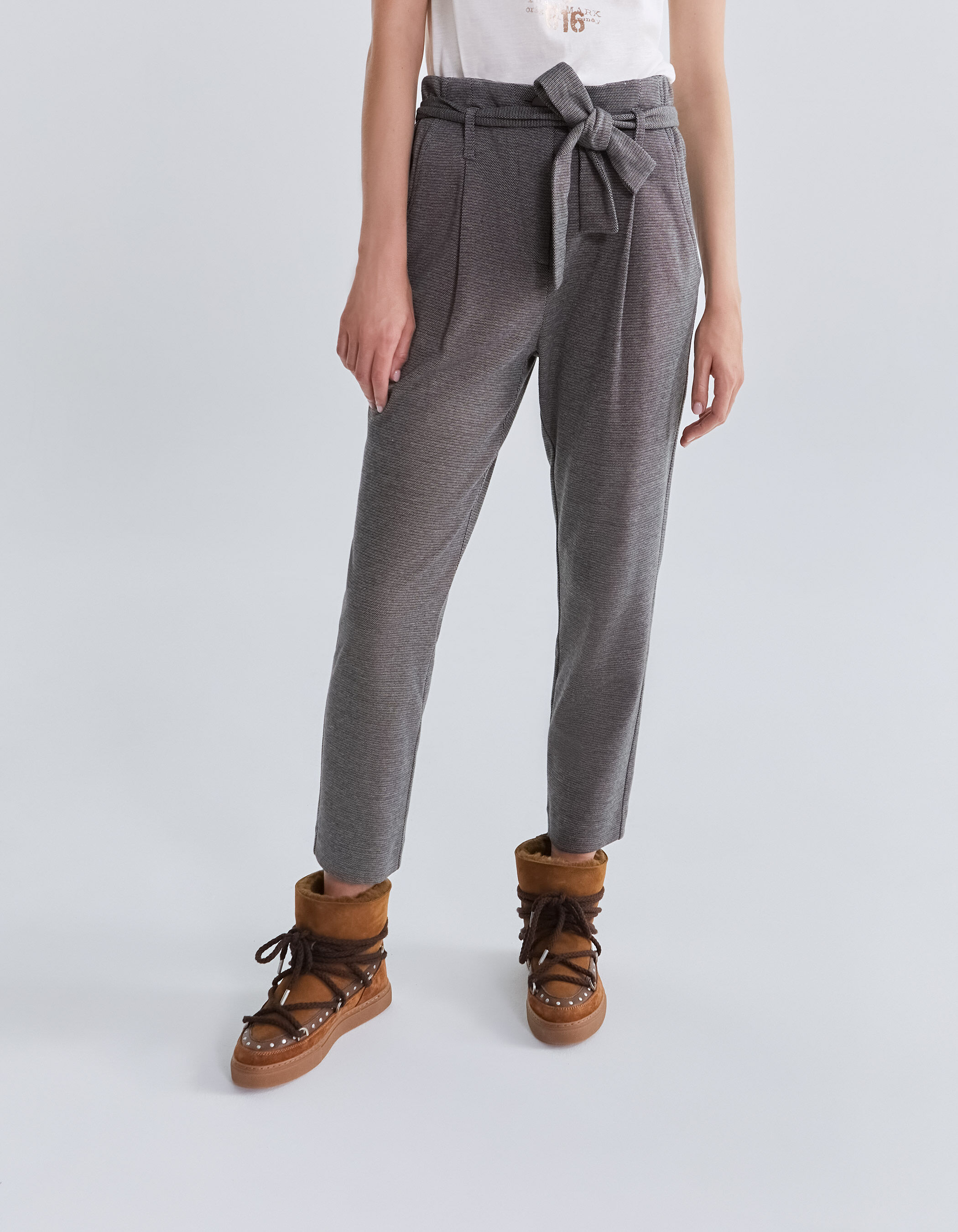 Pantalon traje clearance mujer tiro alto