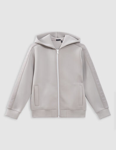 Grijs relaxed ritsvest sweatstof neopreen jongens - IKKS