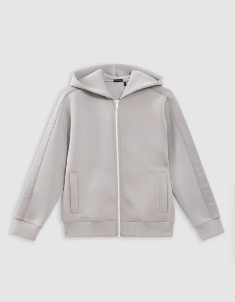 C&aacute;rdigan relaxed gris cremallera felpa neopreno ni&ntilde;o - IKKS