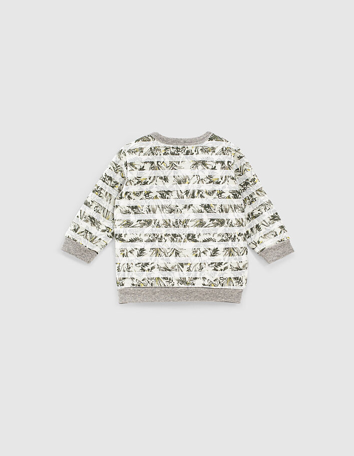 Sweatshirt mit Blätterprint und Streifen für Babyjungen  - IKKS