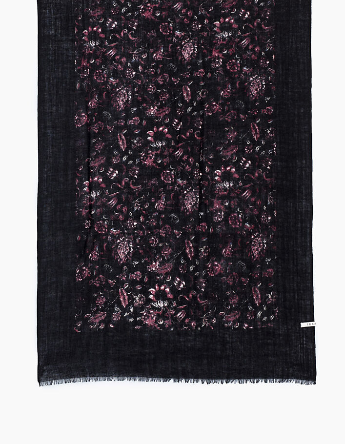 Women's floral print wool scarf - IKKS