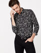 Schwarzes Herren REGULAR-Hemd mit Blumenprint-4