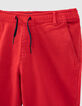 Bermuda rouge moyen à ceinture élastiquée garçon-2