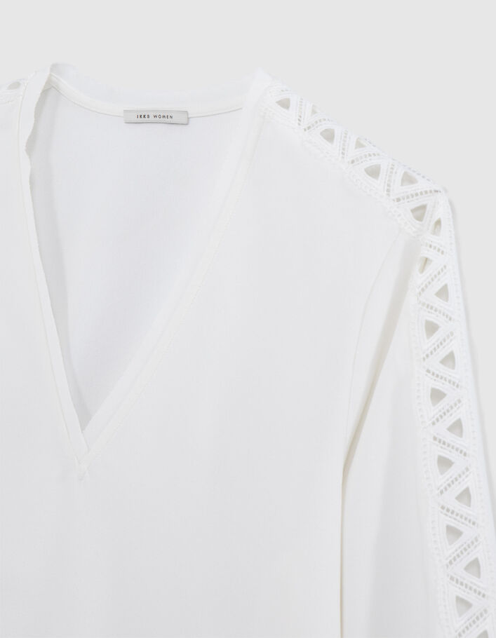 Gebroken witte kanten blouse Dames - IKKS