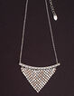 Plastron-halsketting zilverkleurig mesh dames-4