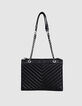 Damen 1440 Reporter schwarz Leder Clutch Tasche-1