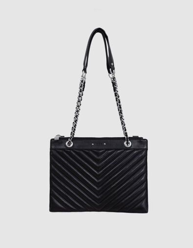 Damen 1440 Reporter schwarz Leder Clutch Tasche - IKKS