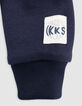 Blauw ritsvest met kap babyjongens-7