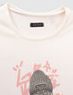 T-shirt écru visuel léopard fond tag pailleté fille-5