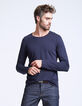 Tee-shirt marine manches longues Homme-2