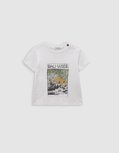 T-shirt gris paysage balinais bébé garçon - IKKS