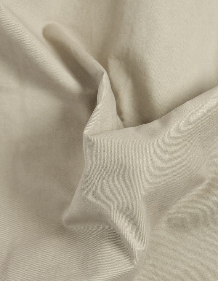 Chemise oversize beige col bijou brod&eacute; Femme-9