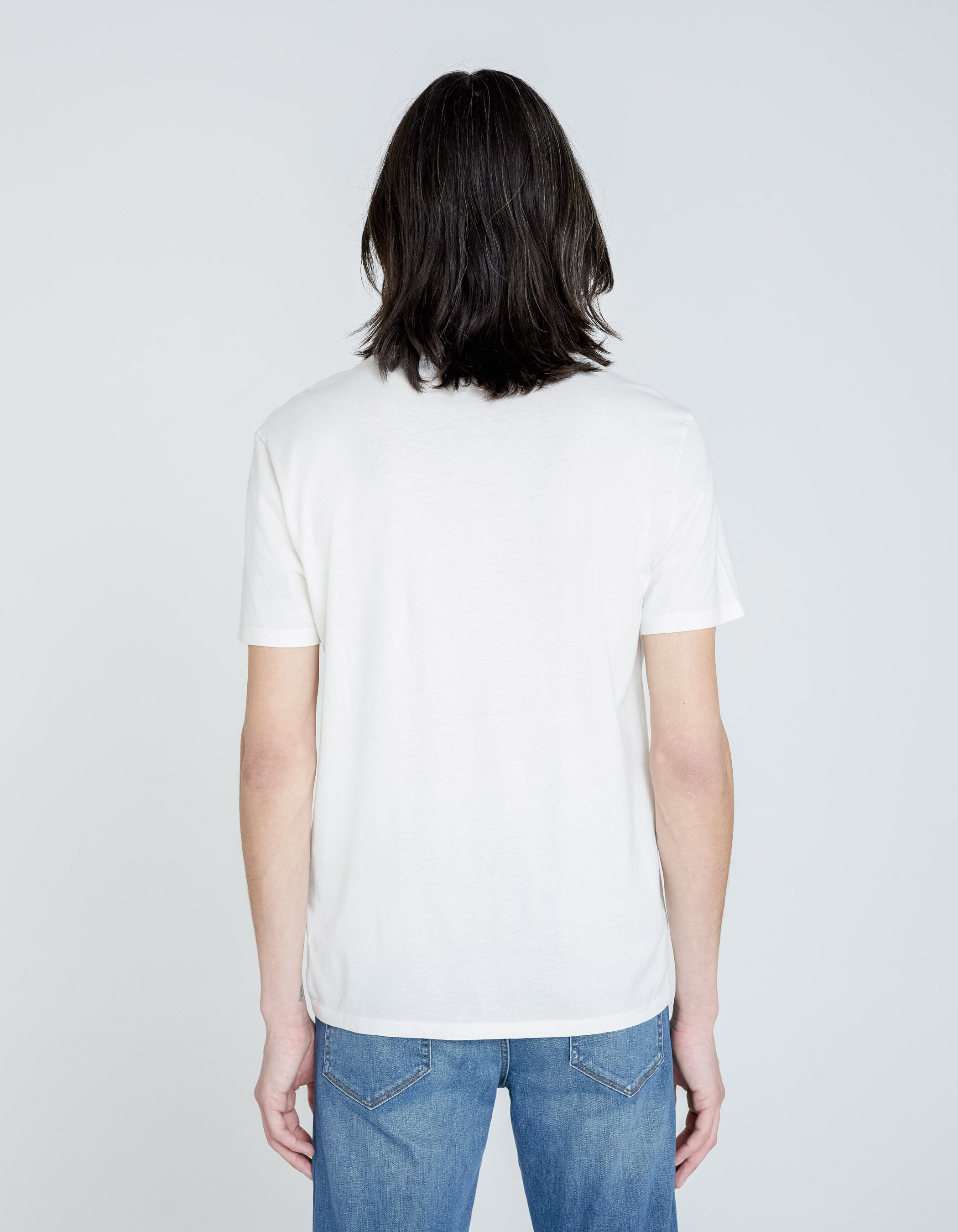 Camiseta blanco roto esqueleto surfero Hombre