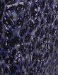 Marineblaues Damenstrickpullover mit Fleckenprint-3