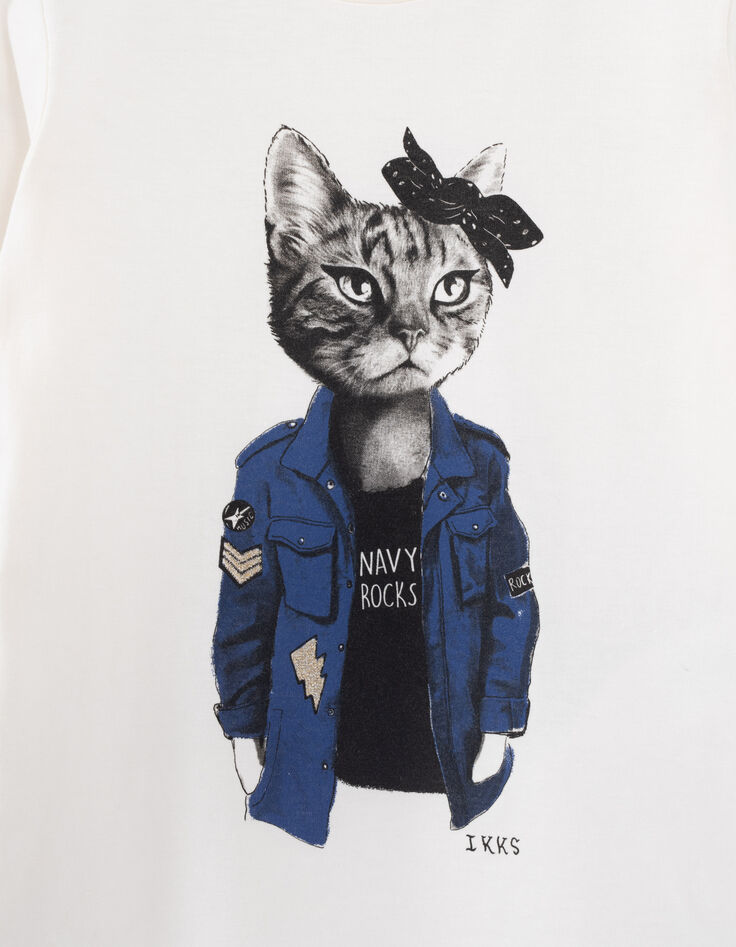 Camiseta crudo gato-oficial ni&ntilde;a-3